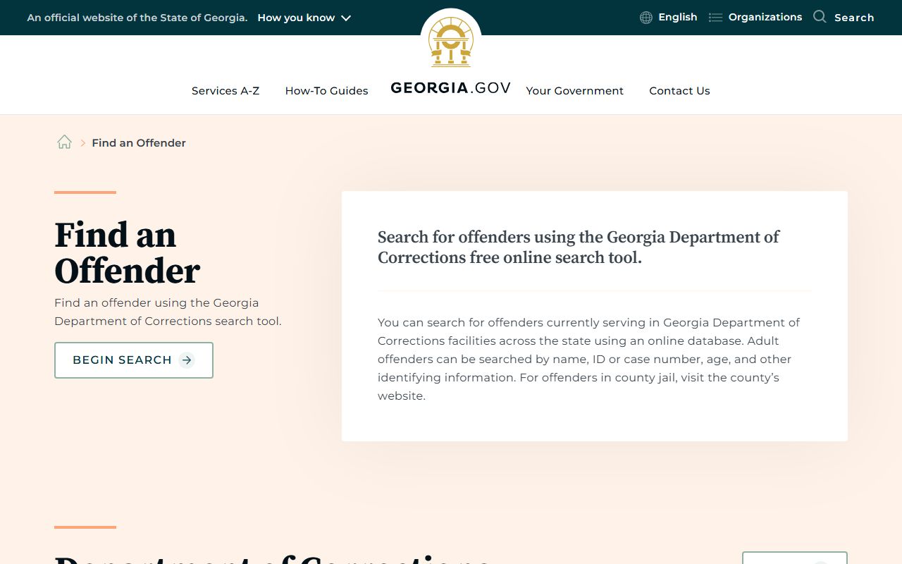 Evans County inmate records Georgia.gov offender search guide