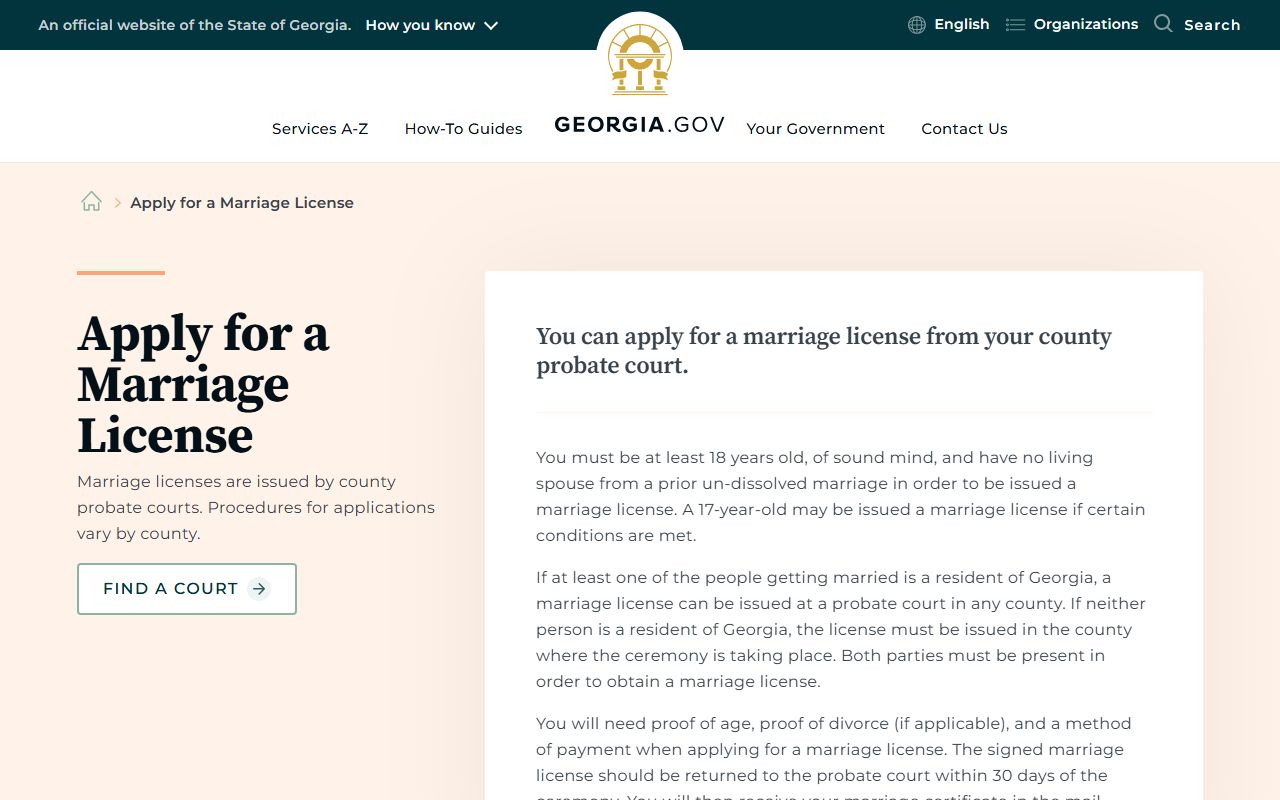 Evans County marriage records Georgia.gov marriage license guide