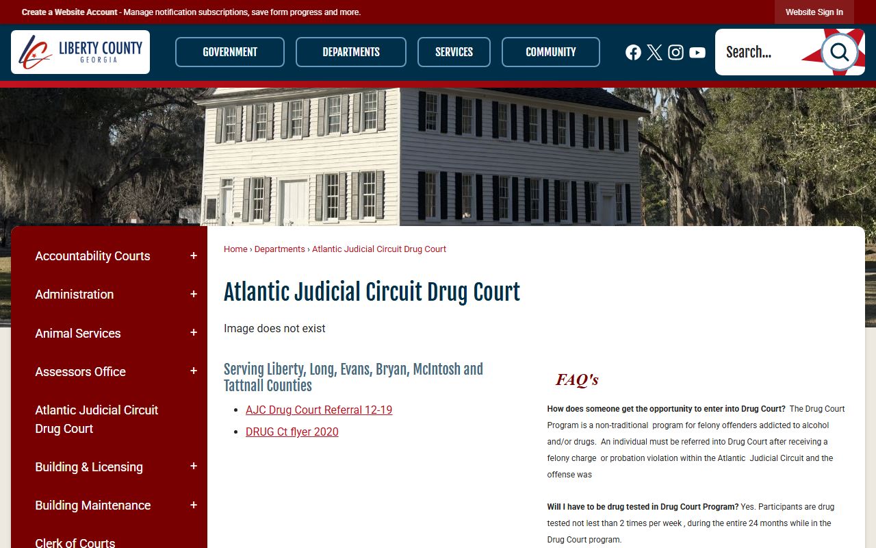 Evans County Superior Court Atlantic Judicial Circuit Drug Court FAQ