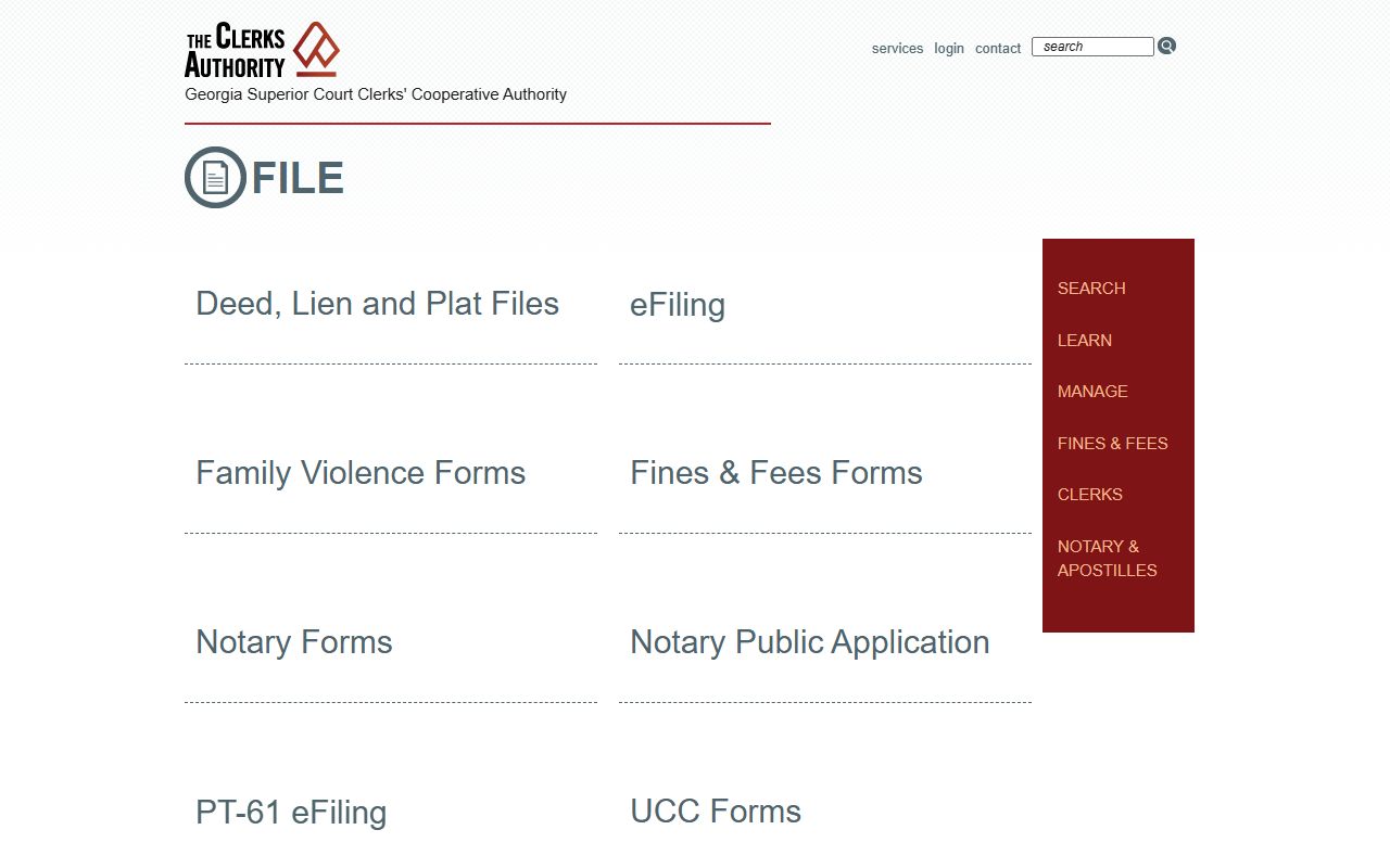 Evans County Superior Court GSCCCA filing and eCertification services